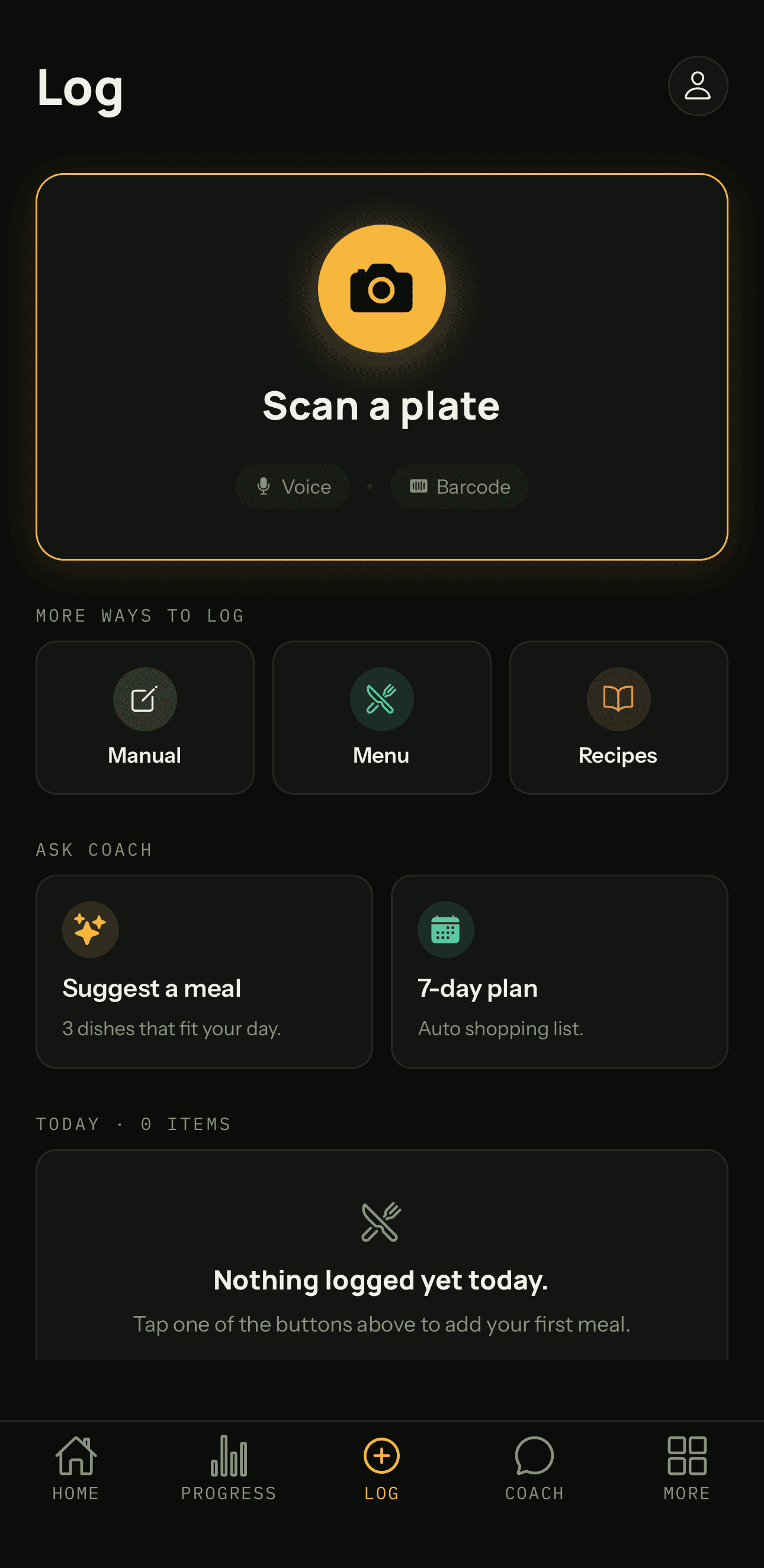 Scan a plate. Or speak it.